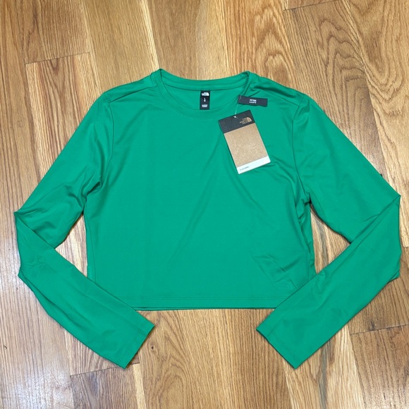 The North Face Tops - Women’s The North Face FlashDry fitted long sleeve cropped tee, NWT, Size Large